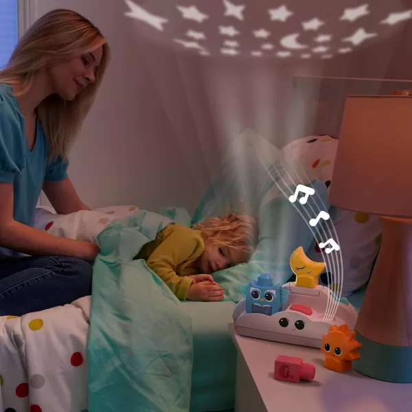 imageMega BLOKS FisherPrice Toddler Building Blocks Toy Rise ampamp Snooze Night Light with 30 Pieces Sound and Light Effects Star Projector Ages 1 Years