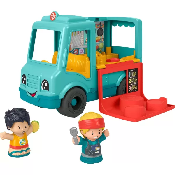 imageFisherPrice Little People Musical Toddler Toy Serve It Up Food Truck Vehicle with 2 Figures for Pretend Play Kids Ages 1 Years