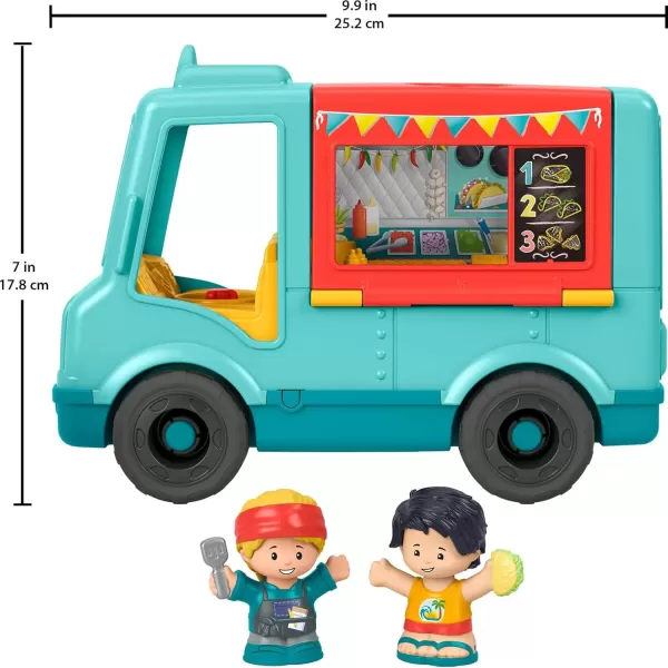 imageFisherPrice Little People Musical Toddler Toy Serve It Up Food Truck Vehicle with 2 Figures for Pretend Play Kids Ages 1 Years