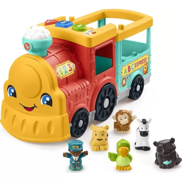 imageFisherPrice Little People Toddler Learning Toy Big ABC Animal Train with Smart Stages ampamp 6 Figures for Pretend Play Kids Ages 1 Years