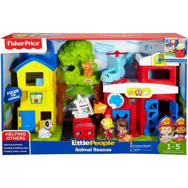 imageFisherPrice Little People Toddler Toy Animal Rescue Playset with Lights Sounds Figures ampamp Vehicles for Pretend Play Kids Ages 1 Years Amazon ExclusiveStandard Packaging