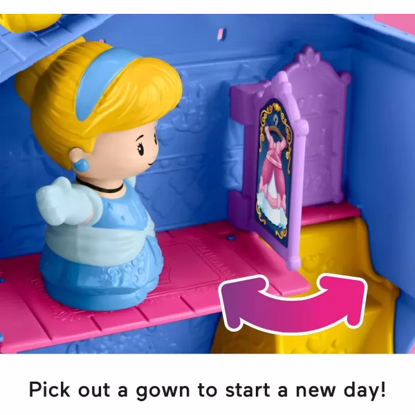 imageFisherPrice Little People Toddler Toy Disney Princess Cinderella OnTheGo Playset with Figures for Pretend Play Kids Ages 18 Months