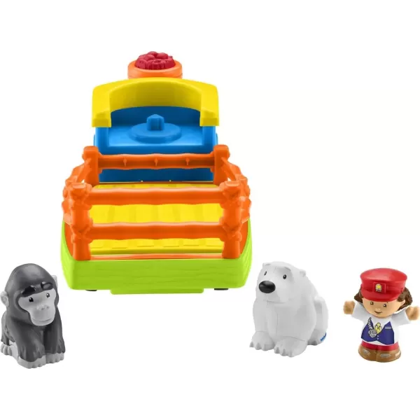 imageFisherPrice Little People Toddler Toy Train ChooChoo Zoo with Music Sounds and 3 Figures for Pretend Play Ages 1 Years