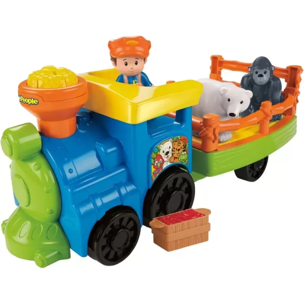 imageFisherPrice Little People Toddler Toy Train ChooChoo Zoo with Music Sounds and 3 Figures for Pretend Play Ages 1 Years