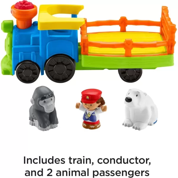 imageFisherPrice Little People Toddler Toy Train ChooChoo Zoo with Music Sounds and 3 Figures for Pretend Play Ages 1 Years