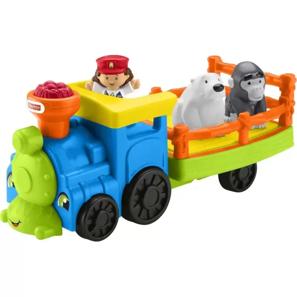 imageFisherPrice Little People Toddler Toy Train ChooChoo Zoo with Music Sounds and 3 Figures for Pretend Play Ages 1 Years