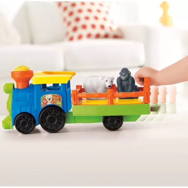 imageFisherPrice Little People Toddler Toy Train ChooChoo Zoo with Music Sounds and 3 Figures for Pretend Play Ages 1 Years