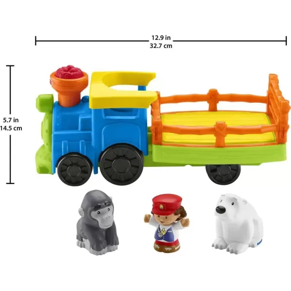 imageFisherPrice Little People Toddler Toy Train ChooChoo Zoo with Music Sounds and 3 Figures for Pretend Play Ages 1 Years