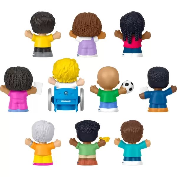 imageFisherPrice Little People Toddler Toys Classroom Figures 10Piece Set for Preschool Pretend Play for Kids Ages 1 Years