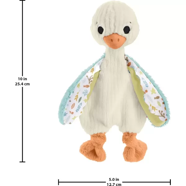 imageFisher Price Baby Sensory Toy Snuggle Up Goose Plush with Jingle Sounds for Developmental Play Newborns Ages 3 Months