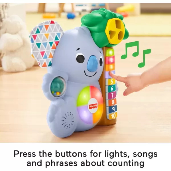 imageFisherPrice Baby Learning Toy Linkimals Counting Koala with Interactive Lights ampamp Music for Infants Ages 9 Months Compatible Only with Linkimals Items