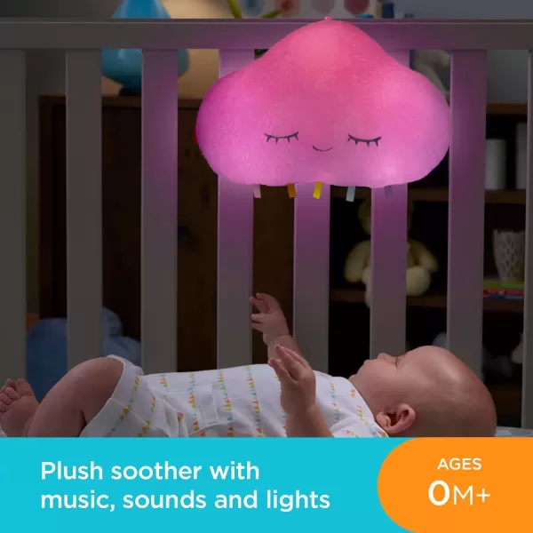 imageFisherPrice Baby Toy Twinkle ampamp Cuddle Cloud Soother Plush CribAttach Sound Machine with Lights ampamp Music for Newborns 0 MonthsMulticolored