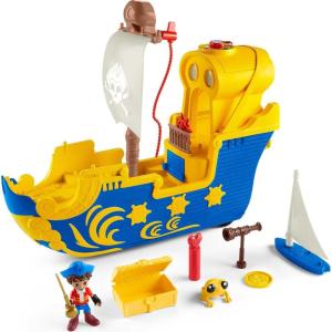 imageFisherPrice Preschool Toy Santiago of the Seas Lights ampamp Sounds El Bravo Pirate Ship Playset for Pretend Play Kids Ages 3 YearsEasytoOpen Packaging