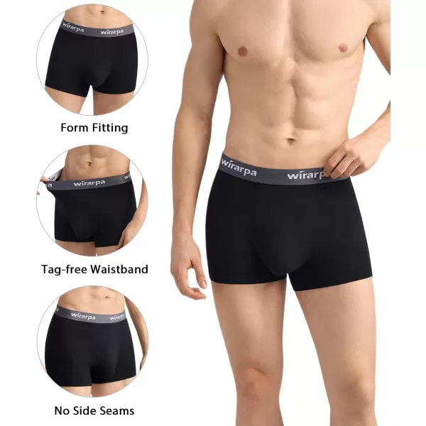 wirarpa Mens Micro Modal Trunks Support Pouch Moisture Wicking Men's Underwear 4 Packs