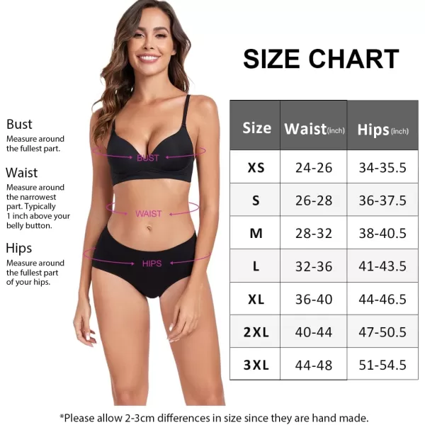 wirarpa Women's Underwear Cotton Hipster Panties Ladies Panties 6 Pack 