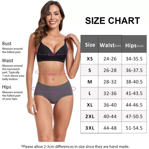 wirarpa Women's Underwear Cotton Hipster Panties Ladies Panties 6 Pack 