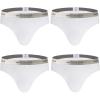 imagewirarpa Mens Cotton Stretch Underwear Support Briefs Wide Waistband MultipackWhite4 Pack