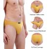 imagewirarpa Mens 100 Cotton Briefs Underwear No Fly Covered Waistband 4 PackLight GreenYellowPinkLight Purple