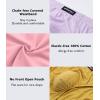 imagewirarpa Mens 100 Cotton Briefs Underwear No Fly Covered Waistband 4 PackLight GreenYellowPinkLight Purple