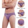 imagewirarpa Mens 100 Cotton Briefs Underwear No Fly Covered Waistband 4 PackMulticolor034 Pack