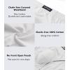 imagewirarpa Mens 100 Cotton Briefs Underwear No Fly Covered Waistband 4 PackWhite4 Pack