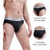 imagewirarpa Mens Cotton Stretch Underwear Support Briefs Wide Waistband MultipackBlack Grey