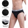 imagewirarpa Mens Cotton Stretch Underwear Support Briefs Wide Waistband MultipackBlack4 Pack