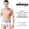 imagewirarpa Mens Cotton Stretch Underwear Support Briefs Wide Waistband MultipackWhite4 Pack