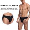 imagewirarpa Mens Underwear Modal Microfiber Briefs No Fly Covered Waistband Silky Touch Underpants 4 PackBlack