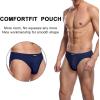 imagewirarpa Mens Underwear Modal Microfiber Briefs No Fly Covered Waistband Silky Touch Underpants 4 PackBlack navy burgundy brown