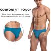 imagewirarpa Mens Underwear Modal Microfiber Briefs No Fly Covered Waistband Silky Touch Underpants 4 PackBurgundy blue red grey