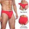 imagewirarpa Mens Underwear Modal Microfiber Briefs No Fly Covered Waistband Silky Touch Underpants 4 PackBurgundy blue red grey