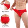 imagewirarpa Mens Underwear Modal Microfiber Briefs No Fly Covered Waistband Silky Touch Underpants 4 PackMulticolora12