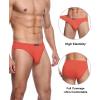 imagewirarpa Mens Underwear Modal Microfiber Briefs No Fly Covered Waistband Silky Touch Underpants 4 PackOrange yellow purple mint
