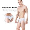 imagewirarpa Mens Underwear Modal Microfiber Briefs No Fly Covered Waistband Silky Touch Underpants 4 PackWhite4 Pack