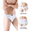imagewirarpa Mens Underwear Modal Microfiber Briefs No Fly Covered Waistband Silky Touch Underpants 4 PackWhite4 Pack