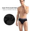 imagewirarpa Mens Underwear Modal No Fly Briefs Silky Comfortable Underpants 4 PackBlack