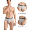 imagewirarpa Mens Underwear Modal No Fly Briefs Silky Comfortable Underpants 4 PackBlackDeep BlueDeep GreyHeather Grey