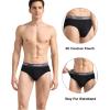 imagewirarpa Mens Underwear Modal No Fly Briefs Silky Comfortable Underpants 4 PackBlackNavyDark GreyRed