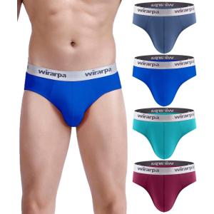 imagewirarpa Mens Cotton Stretch Underwear Support Briefs Wide Waistband MultipackMulticolored194 Pack