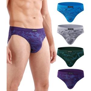 imagewirarpa Mens Underwear Modal Microfiber Briefs No Fly Covered Waistband Silky Touch Underpants 4 PackMulticolora11