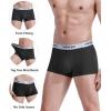 imagewirarpa Mens Trunks Underwear Cotton Boxer Briefs Short Leg Comfortable Underpants 4 PackBlack