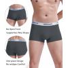 imagewirarpa Mens Trunks Underwear Cotton Boxer Briefs Short Leg Comfortable Underpants 4 PackBlack grey