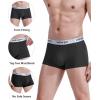 imagewirarpa Mens Trunks Underwear Cotton Boxer Briefs Short Leg Comfortable Underpants 4 PackBlack grey