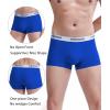 imagewirarpa Mens Trunks Underwear Cotton Boxer Briefs Short Leg Comfortable Underpants 4 PackBurgundy lake Blue dazzling Blue bijou Blue