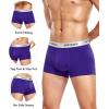 imagewirarpa Mens Trunks Underwear Cotton Boxer Briefs Short Leg Comfortable Underpants 4 PackPurple red yellow green