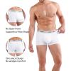imagewirarpa Mens Trunks Underwear Cotton Boxer Briefs Short Leg Comfortable Underpants 4 PackWhite