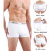 imagewirarpa Mens Trunks Underwear Cotton Boxer Briefs Short Leg Comfortable Underpants 4 PackWhite