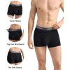 imagewirarpa Mens Underwear Micro Modal Trunks Soft Microfiber Boxer Briefs 4 PackBlack