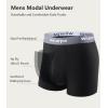 imagewirarpa Mens Underwear Micro Modal Trunks Soft Microfiber Boxer Briefs 4 PackBlack